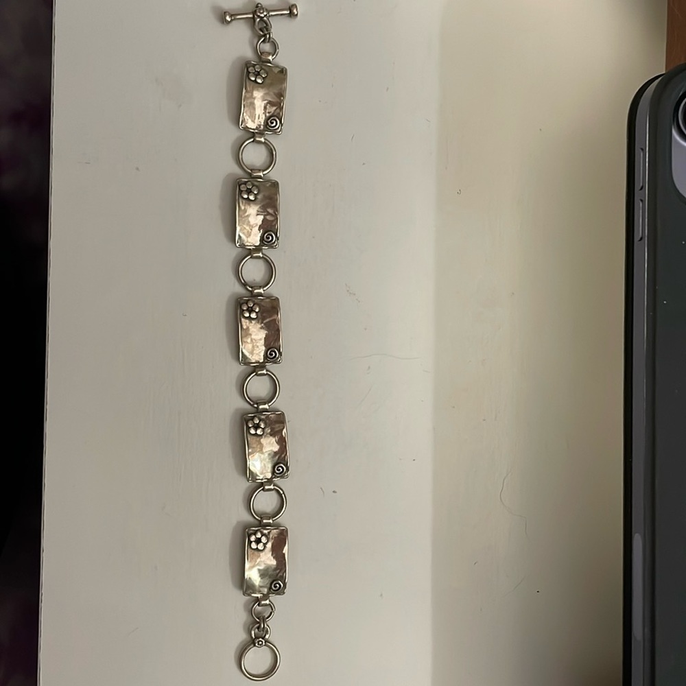 Didae floral sterling bracelet 7”